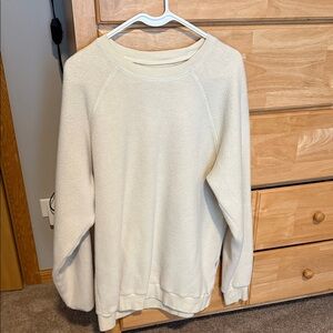 Women's Cream Crewneck Pullover Sweatshirt